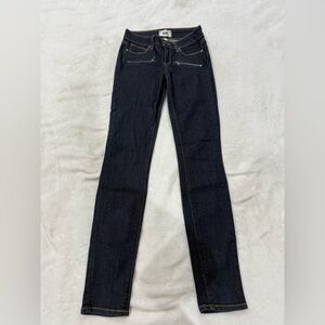 PAIGE Indio Zip Dark Wash Women's Ultra Skinny Jeans 25